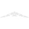 Ekena Millwork Pitch Kendall Architectural Grade PVC Gable Pediment, 48"W x 10"H x 1"P (5/12) GPP048X010X100KEN - alternate 3